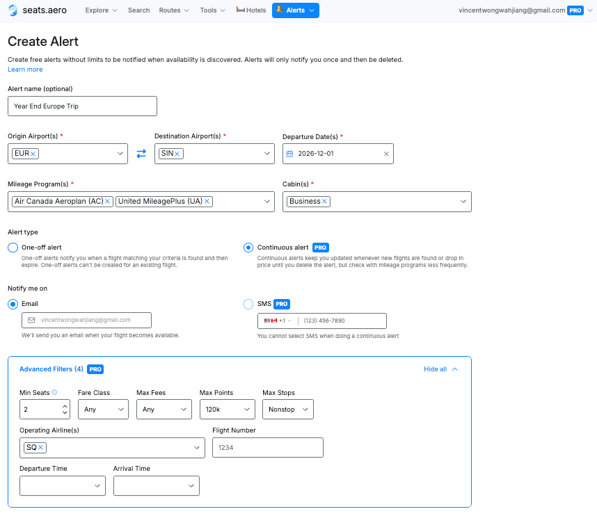 How I Booked 6 Business Class Seats to Europe with Seats.aero alerts